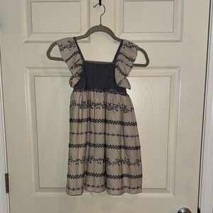 Bonnie Jean Navy and Beige Kids Dress